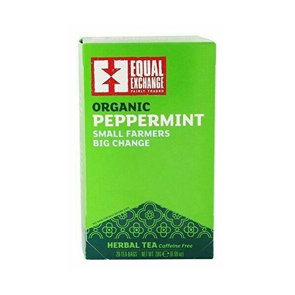 NEW Equal Exchange Tea Pacific Peppermint Organic Caffeine Free 20 Count