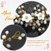Atigy Flower Bridal Hair Vine Gold Wedding Hair Piece Pearl
