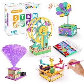 STEM Science Kits for Kids Ages 8-12, Wood Craft Building Kits for Boys Girls 7-10, DIY Science Experiment Projects for Engineering Model Kits, 3D Wooden Puzzle Toys for 9-11-14 Years Old