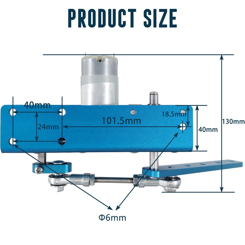 JQDML DIY Reciprocating Swing Motor,Swing Angle 20-120 Degrees Adjustable Speed