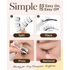 BEYELIAN Magnetic Eyelashes, 1 Pair Natural Look Reusable Magnetic Eyelashes