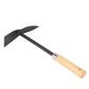 xelea Wooden Handle Metal Hand Garden Tool Digging Hoe,Black
