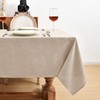 Fitable Linen Textured Beige Tablecloths 2 Pack, Faux Burlap Fabric