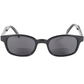 Pacific Coast The Original KD's Biker Shades By PCSUN Black Frames +1.75 Magnification Smoke Lenses