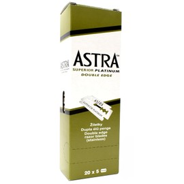 Razor Blades Club Astra Platinum Double Edge Razor Blades, Made in Russia, 100 Count