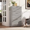 ECACAD 3-Drawer Shoe Storage Cabinet with Ventilate Doors, Wood 3-Tier