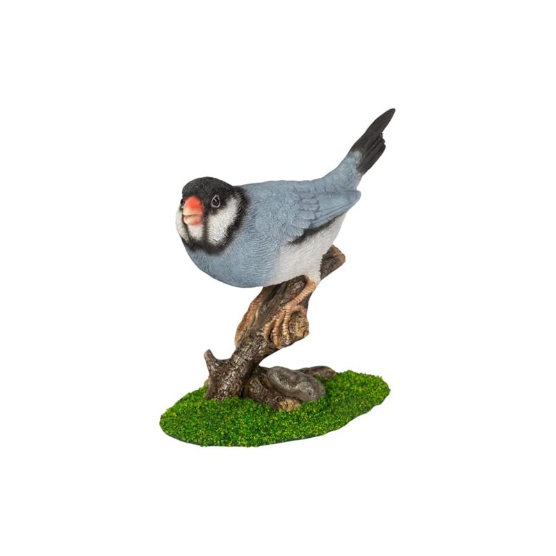 ウービア 枝にとまる文鳥グレー 11.5×7×11㎝ 人形 フィギュア 置き物 アニマル 動物 ガーデン 装飾