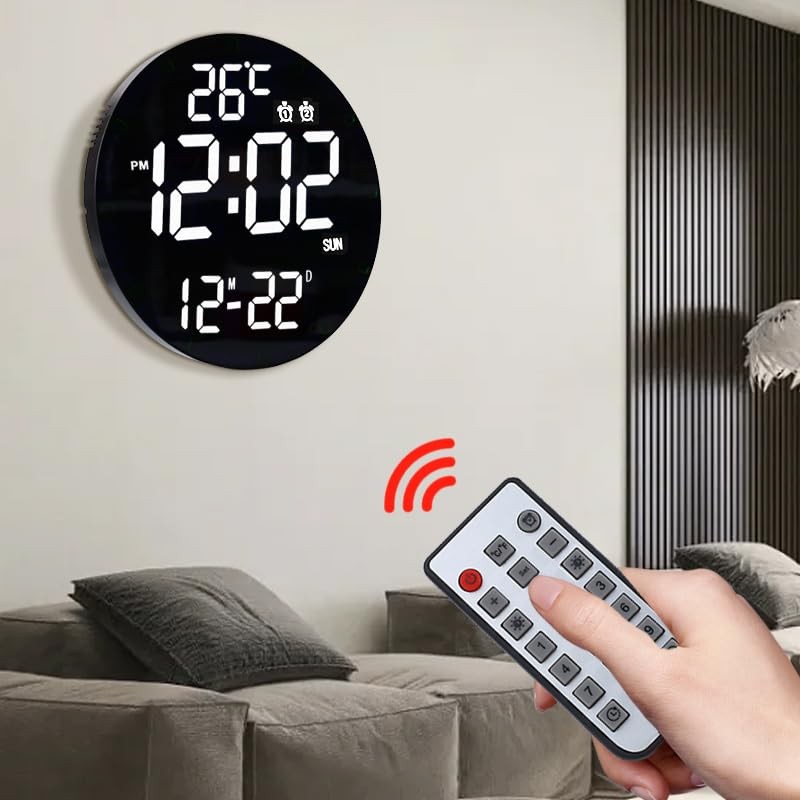 HZDHCLH Clock Digital Large Screen Digital Clock with Remote Control