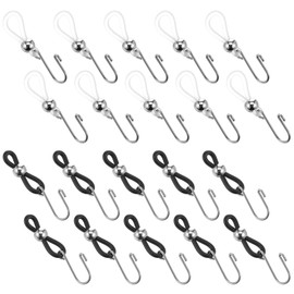 Ymapinc 20Pcs Zipper Holder Upper for Jeans, Zipper Stopper Helper Clip for Pants Button Lock Hooks Stop Zippers Slipping - Black+White