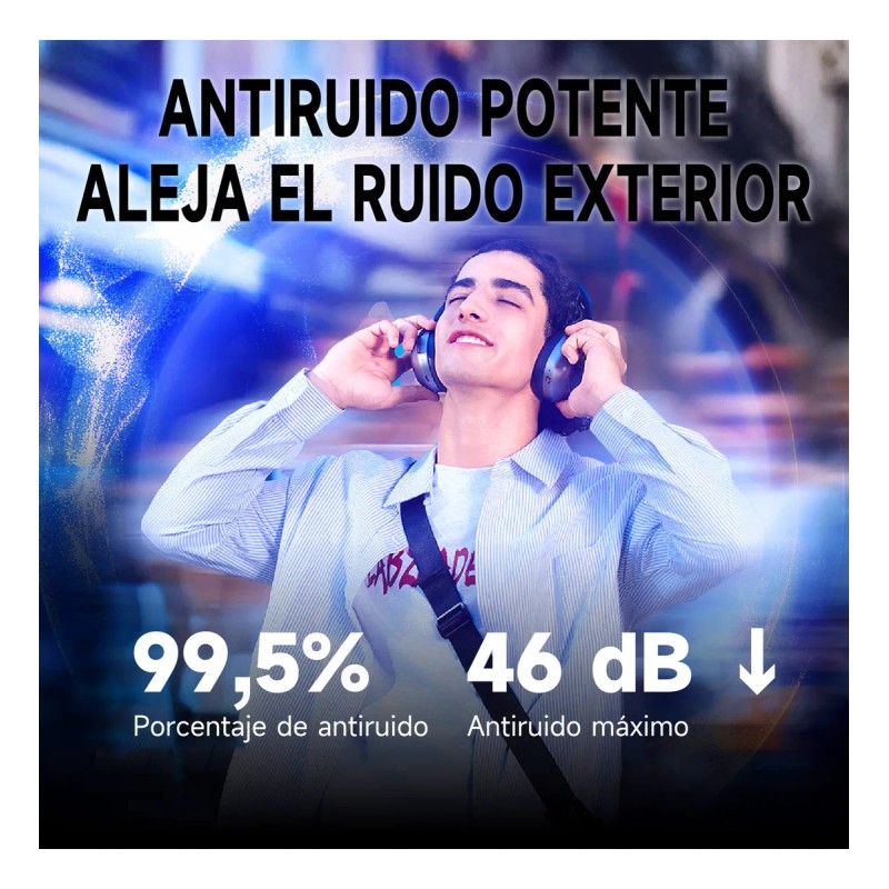 Audifonos Gamer Inalambricos Bluetooth De Diadema , Anc , Microfono