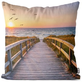 VOID Sylt Düne Cushion Cover Sofa Cushion Decorative Outdoor Cushion Decorative Cushion Size: 40 x 40 cm