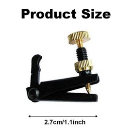 4 Pack Violin Fine Tuners,for 4/4-3/4 Violin,Metal String Adjusters,Nickel Plated,Anti-Rust,Black and Gold Design,Easy to Install,Strong and Durable for Long-Lasting Performance