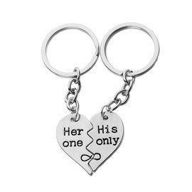 Couples Gift Keychain for Husband and Wife Matching Keychains for Boyfriend and Girlfriend Her One His Only Keyrings for Him Her Anniversary Valentines Day Gifts for BF GF