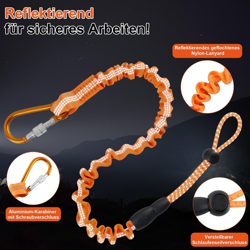 Anti-Drop Tool Tether for Power Tools, 15 kg Load Capacity,