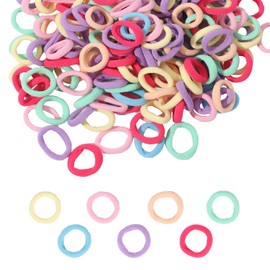 OAOLEER 200PCS Colorful Baby Girl Hair Ties Soft Baby Hair Elastics, Mini Hair Bands Ponytail Holders Hair Rubber Ribbon for Toddler Kids Infants