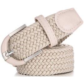 Mio Marino - Cinturón elástico para hombre y mujer, tejido elástico, caja de regalo, Caqui, Meduim (36-40")