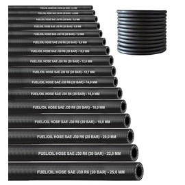 (4 mm) 2 Metre Hose Petrol Hose Oil Hose Fuel Hose Diesel Hose Fuel Line for Petrol Fuel Diesel (SAE J30 R6) (Inner Diameter: 4.0 mm/Outer Diameter: 11.0 mm (5/32 Inch)