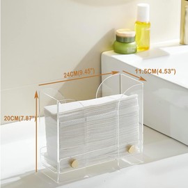Paper Towel Dispenser, Countertop, Acrylic: Transparent Paper Towel Holder, Napkin Holder, Folded Guest Towel Storage, Suitable for Z Fold, C-Fold or Multi-fold Paper Towels