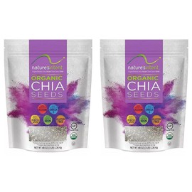 NATURE'S INTENT 2 PACK Nature's Intent Organic Chia Seeds - Large 3 lb bag | USDA organic, Vegan