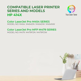 TCT Premium Compatible Toner Cartridge Replacement for HP 414X W2020X Black High Yield Works with HP Color Laserjet Pro M454, MFP M479 Printers (7,500 Pages)