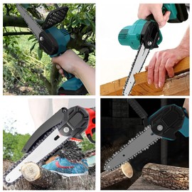 Catene 6 pollici 3 Pezzi per Sega Mini Motosega Portatile Ricaricabile，Passo 1/4", Spessore 0.043"（1.1mm），37DL，Lunghezza Catena 23cm，Piastra Guida 18.5cm，Ricambio per Motoseghe Portatili