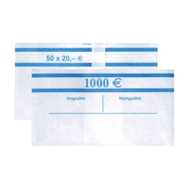 Euro Banknotes Economy Offer | 20 x Sleeves 50 x 20 Euro (= 1000€) | For New and Old 20€ Notes | Bundle Money Collect Collect Sort Storage Shipping Within 24 Hours