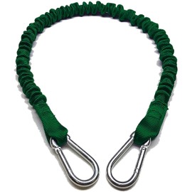 BOAT LINES & DOCK TIES - Boat Dock Tie Bungee Cords, 24 Hooked Ends, UV Protected Bungee Cords - Set of 2 - Made in USA (Green)