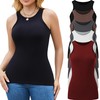 Chongbaijia 5 Pack Womens Tank Tops Crew Neck Sleeveless Racerback