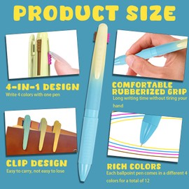 OT-NVWOZR Highlighter Pastel Set with Aesthetic Gel Pens, 4 Colours Highlighter Pen with 3 Multicoloured Ballpoint Pens, Marker Pens School Supplies for Bible, Journal, Office, Home (Green, 7)