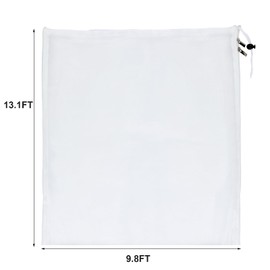 13.1 x 9.8 ft Large Tree Nets for Fruit Trees with Zipper Drawstring, Transparent Bird Netting for Fruit Trees, Garden Insect Barrier Mesh Cover for Plants, Protects Against Bugs Birds Deer Squirrels