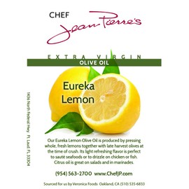 100% naturally infused Eureka Lemon Olive Oil 375ml (12.5oz)