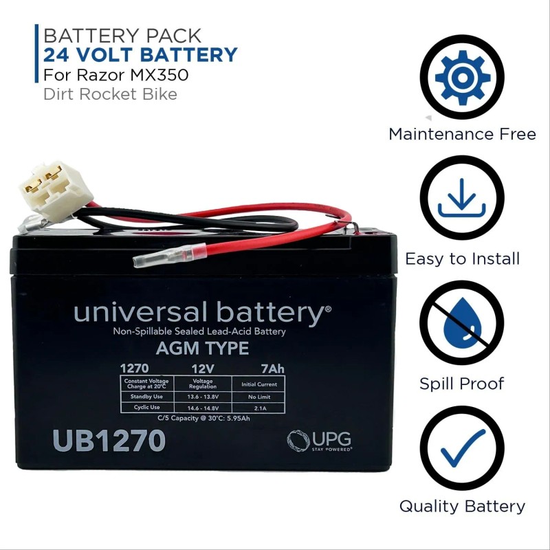 MSP 24 Volt Battery Pack for Razor MX350 Dirt Rocket