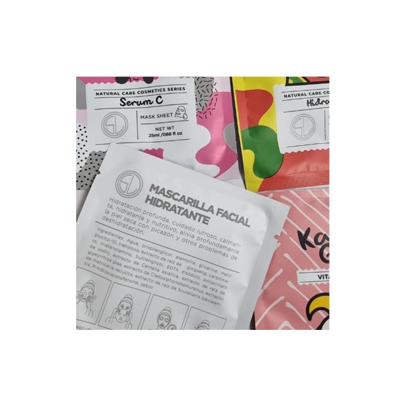 Paquete de 15 mascarillas coreanas faciales gran variedad rejuvenecedoras con