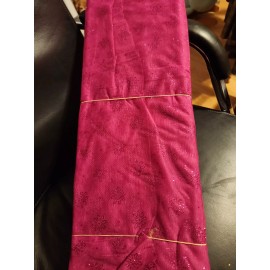 Unbranded Pink Glitter Tulle Fabric Flower Mesh Fabric DIY Bridal Gown 1 Yard