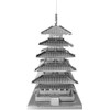 テンヨー(Tenyo) メタリックナノパズル 名城・歴史的建物シリーズ 五重塔 T-MN-047 ステンレス素材 接着剤不要 暑さ0.2m 超精密レーザー加工 クラフト作品
