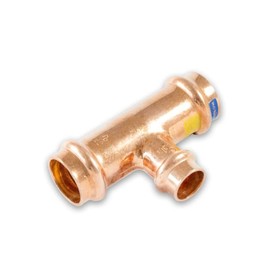 Sanpro Press fitting T-piece centre outlet reduced, size V 35 - outlet V 22 - V 35 (copper gas water drinking water heating plumbing fittings fitting copper line) size: V 35