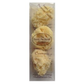 Hydrea London Cosmetic Natural Sea Sponge Set Tube 21 Mediterranean Set
