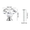 [12 PCS] 30mm Crystal Clear Glass Cabinet Drawer Pulls, Attom