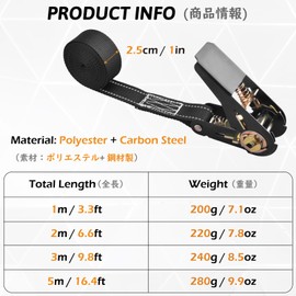 TRIWONDER Load Fastening Belt with Reflective Material, Ratchet Belt, Lashing Belt, Tie-Down Belt, Load Securing Belt, Fastening Belt, Binding Belt for Bike, Dolly, Roof Carrier, Moving, Transporting