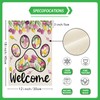 ZAEW Welcome Dog Paw Tulips Spring Garden Flag Summer Seasonal
