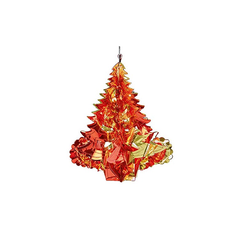Foil Ceiling Decorations Red / Gold Christmas 2 Tone -