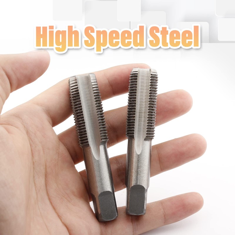 Qjaiune 2pcs M18x1.5 Tap, M18 Metric Thread Tap Right Hand