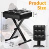 Keyboard Bench Adjustable Piano Stool - Extra Comfortable Piano Bench