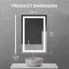 USHOWER 24x36'' LED Bathroom Mirror, Lighted Vanity Mirror, Touch Glass
