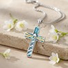 JBAERD Lighthouse Necklace 925 Sterling Silver Lighthouse Cross Pendant Necklace
