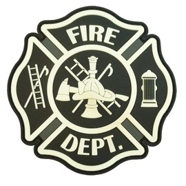Glow Dark ACU Fire Fighter Dept EMS EMT Rescue Firemen Engine Morale Gear PVC Touch Fastener Patch