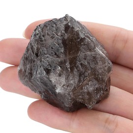 GUJOXILA 1.8"-2.2" Smoky Quartz Raw Rough Healing Crystals Natural Stones Rocks Gemstones Protection Reiki Tumbling Cabbing Divination Meditation Fountain Stone 1pcs