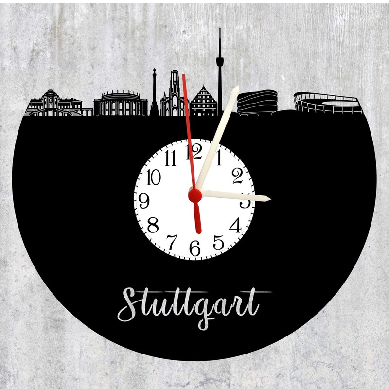 bigcopy e.K. Stuttgart Wall Clock with Dial, Record Clock with