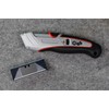 Wedo 078825 78825 Safety Cutter Aluminium/Automatic Blade Retraction/Lightweight Aluminium Casing/Rubber