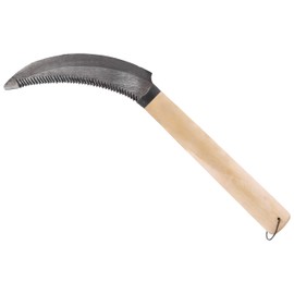 Zenport K201 Harvest Sickle/Berry Knife, 4.5-Inch Carbon Steel Curved Serrated Blade